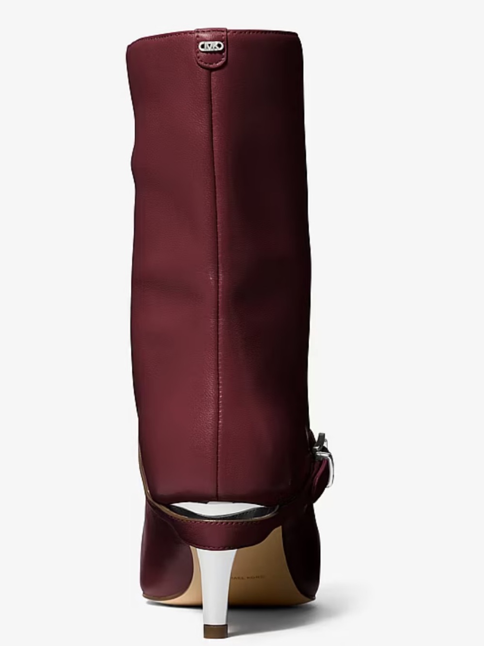Michael Kors Kasia Leather Buckle Boot in Oxblood - Picture 6 of 8